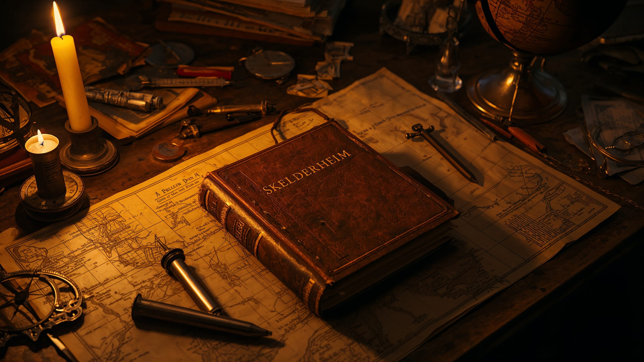 Skelderheim book on table